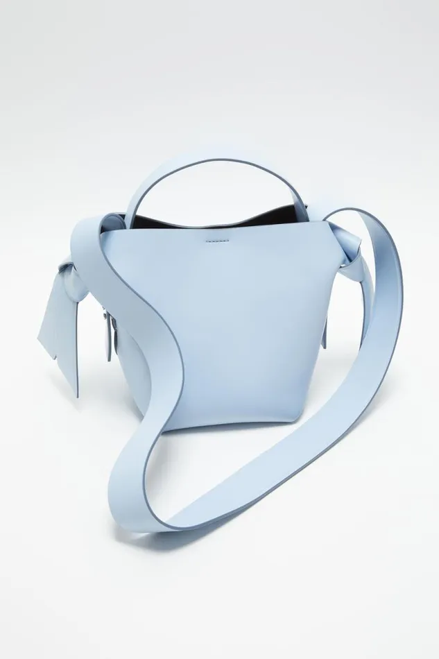 Acne Studios Musubi Mini Shoulder Bag Baby Bluebrown Men Bags Acne Studios Musubi Mini Shoulder Bag Baby Bluebrown Men Bags