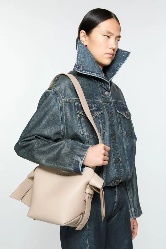 Acne Studios Musubi Mini Shoulder Bag Taupe Beige Men Bags