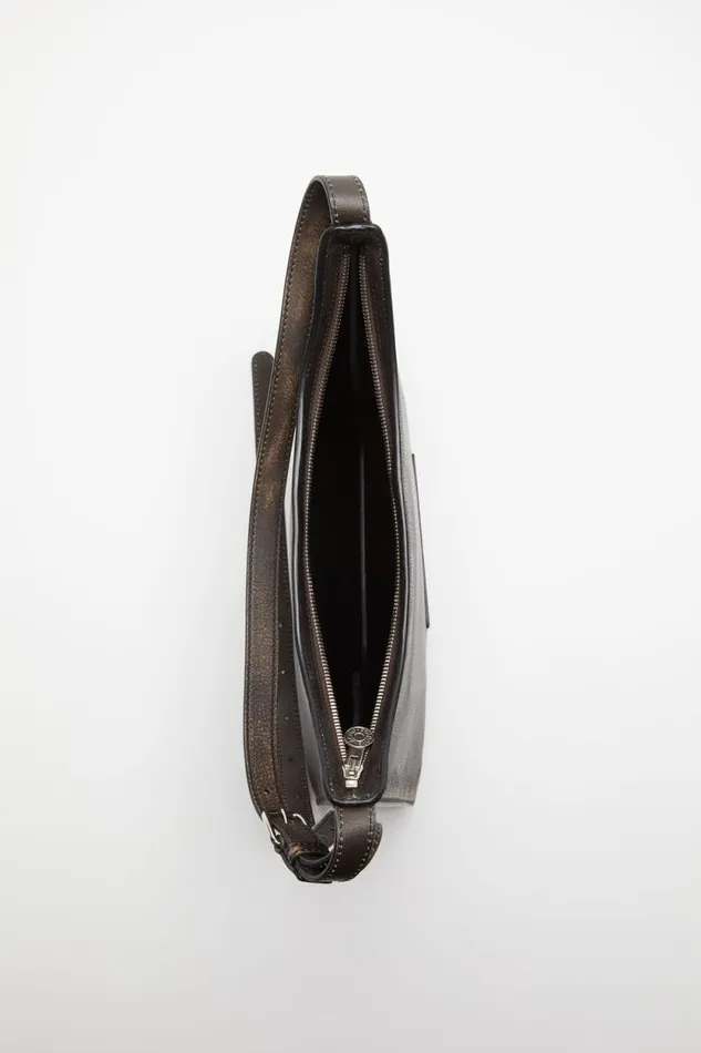 Acne Studios Platt Shoulder Bag Dark Brownbeige Men Bags