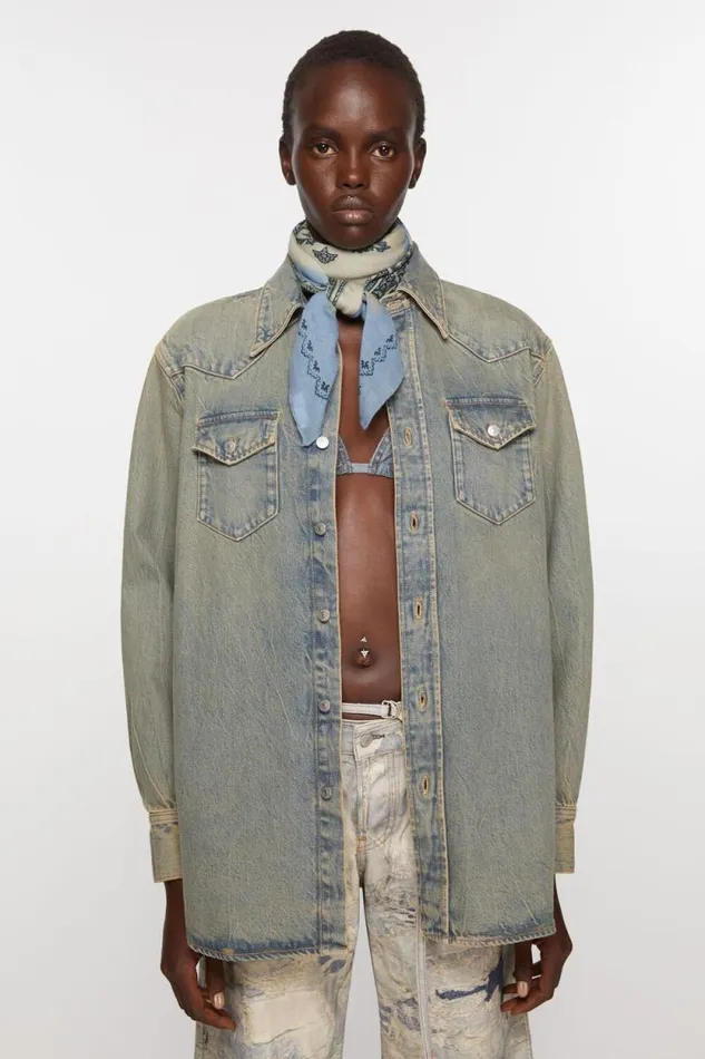 Acne Studios Print Light Wool Scarf Dusty Beigelight Blue Men Scarves Acne Studios Print Light Wool Scarf Dusty Beigelight Blue Men Scarves