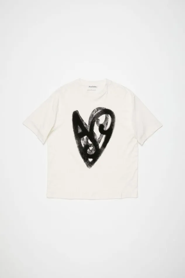 Acne Studios Printed Tshirt Optic White Women Tshirts