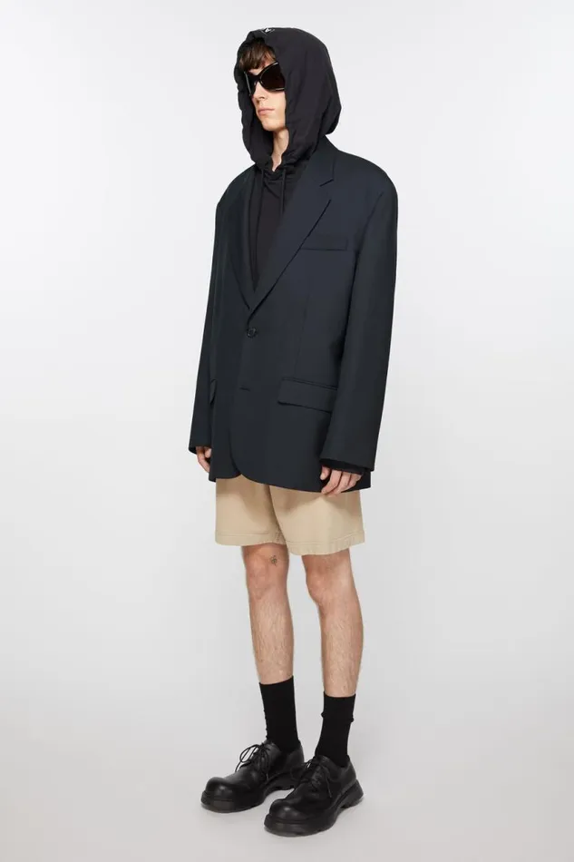 Acne Studios Relaxed Fit Suit Jacket Dark Navy Men Suit Jackets Acne Studios Relaxed Fit Suit Jacket Dark Navy Men Suit Jackets
