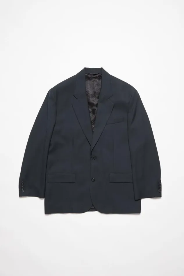 Acne Studios Relaxed Fit Suit Jacket Dark Navy Men Suit Jackets Acne Studios Relaxed Fit Suit Jacket Dark Navy Men Suit Jackets