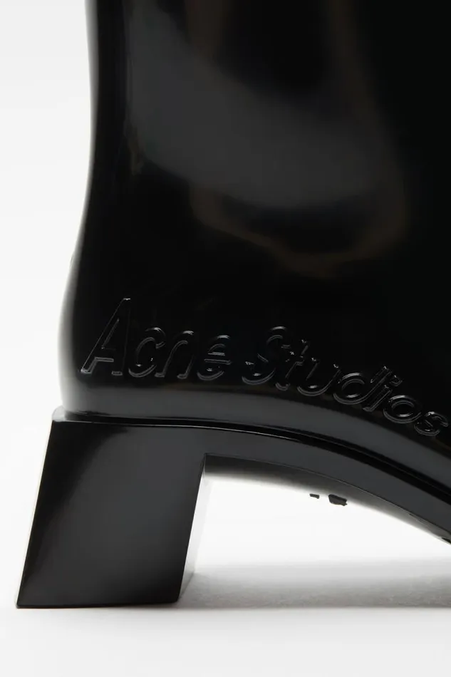 Acne Studios Rubber Ankle Boots Black Women Shoes Acne Studios Rubber Ankle Boots Black Women Shoes