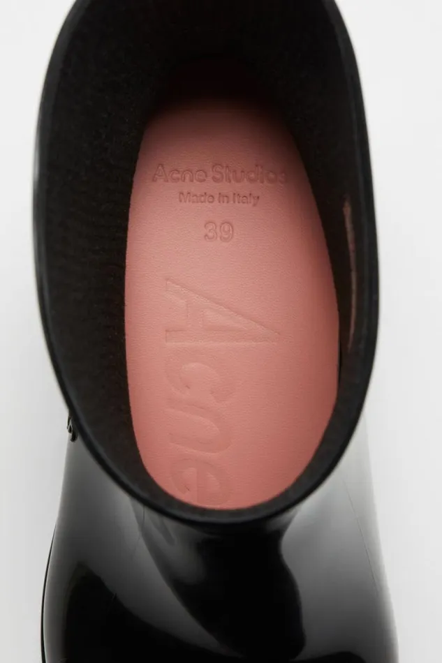 Acne Studios Rubber Ankle Boots Black Women Shoes Acne Studios Rubber Ankle Boots Black Women Shoes