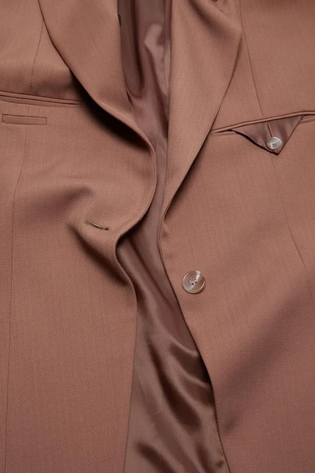 Acne Studios Singlebreasted Jacket Metallic Brown Women Suit Jackets