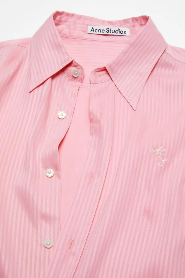 Acne Studios Stripe Buttonup Shirt Blush Pink Men Shirts Acne Studios Stripe Buttonup Shirt Blush Pink Men Shirts