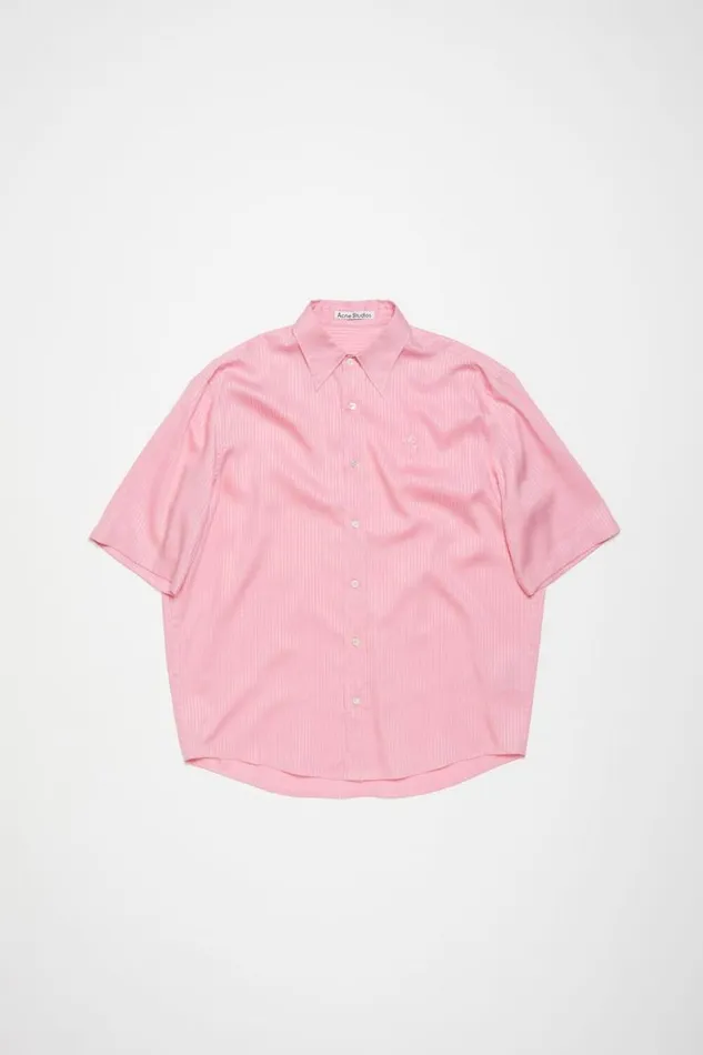 Acne Studios Stripe Buttonup Shirt Blush Pink Men Shirts Acne Studios Stripe Buttonup Shirt Blush Pink Men Shirts