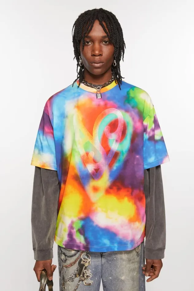 Acne Studios Tshirt Stronger Together Forever Multicolor Men Tshirts