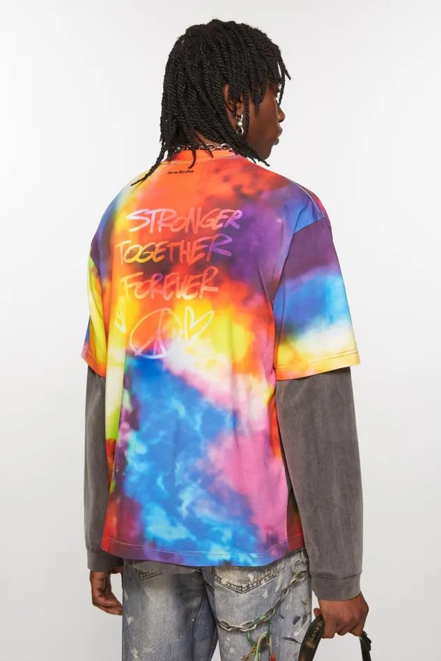 Acne Studios Tshirt Stronger Together Forever Multicolor Men Tshirts Acne Studios Tshirt Stronger Together Forever Multicolor Men Tshirts