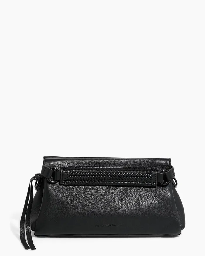 Aimee Kestenberg Clutches Women All For Love Convertible Crossbody Clutch Black With Shiny Black