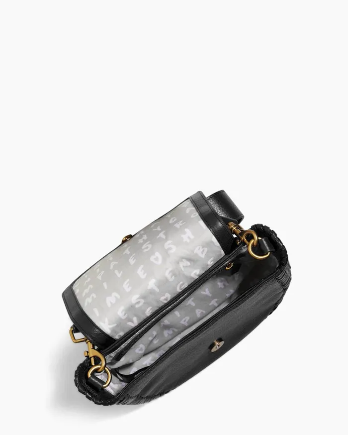 Aimee Kestenberg Crossbody Bags Women All For Love Saddle Crossbody Black With 14k Yellow Gold