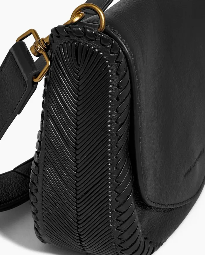 Aimee Kestenberg Crossbody Bags Women All For Love Saddle Crossbody Black With 14k Yellow Gold