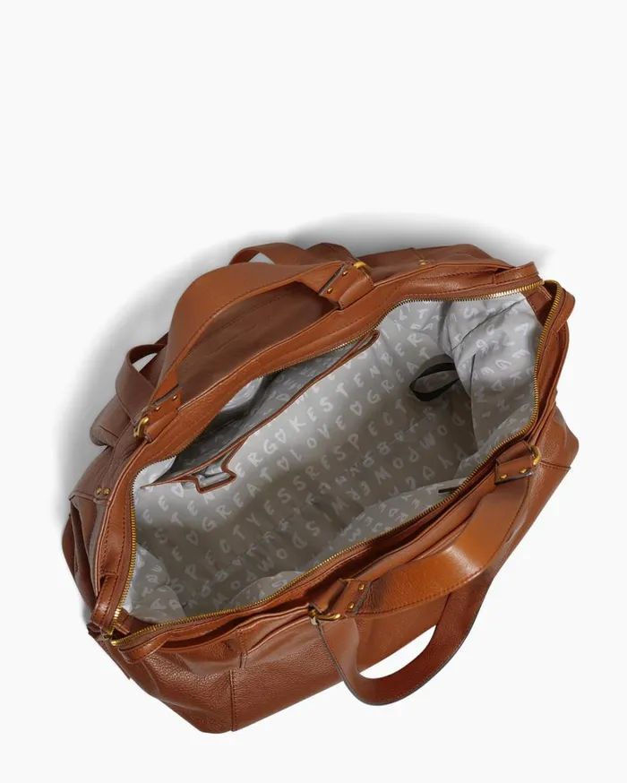 Aimee Kestenberg Tote Bags Women Bleecker XL Tote Chestnut With 14k Yellow Gold