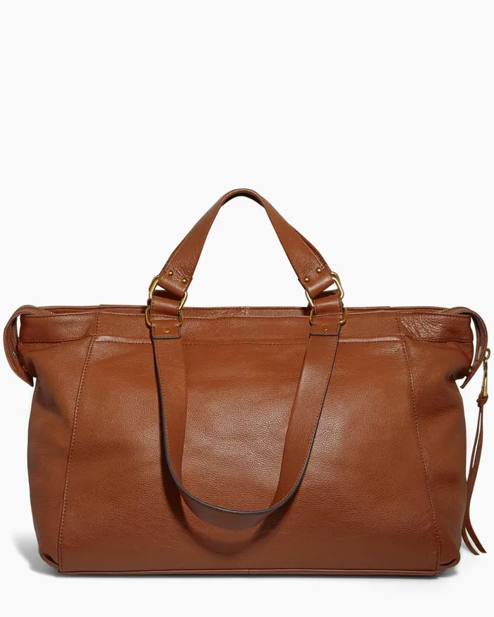 Aimee Kestenberg Tote Bags Women Bleecker XL Tote Chestnut With 14k Yellow Gold