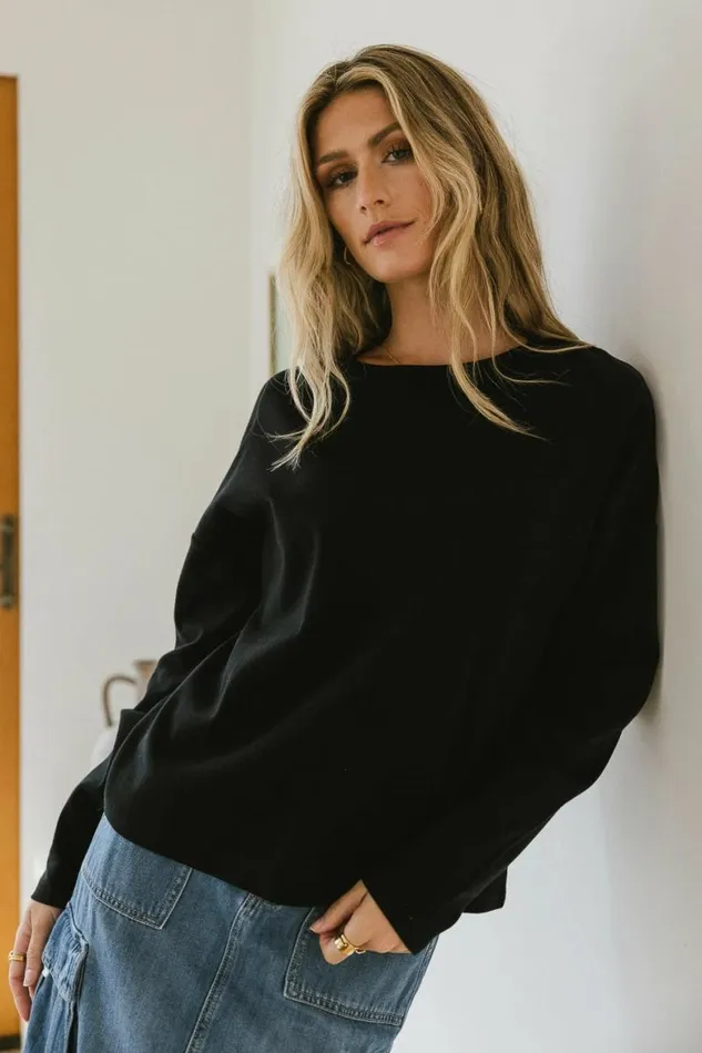 Alana Top In Black Black Women Bohme Tops