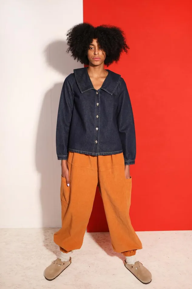 Albie Shirt Indigo Womens LF Markey Tops