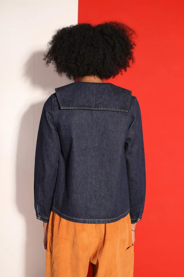 Albie Shirt Indigo Womens LF Markey Tops