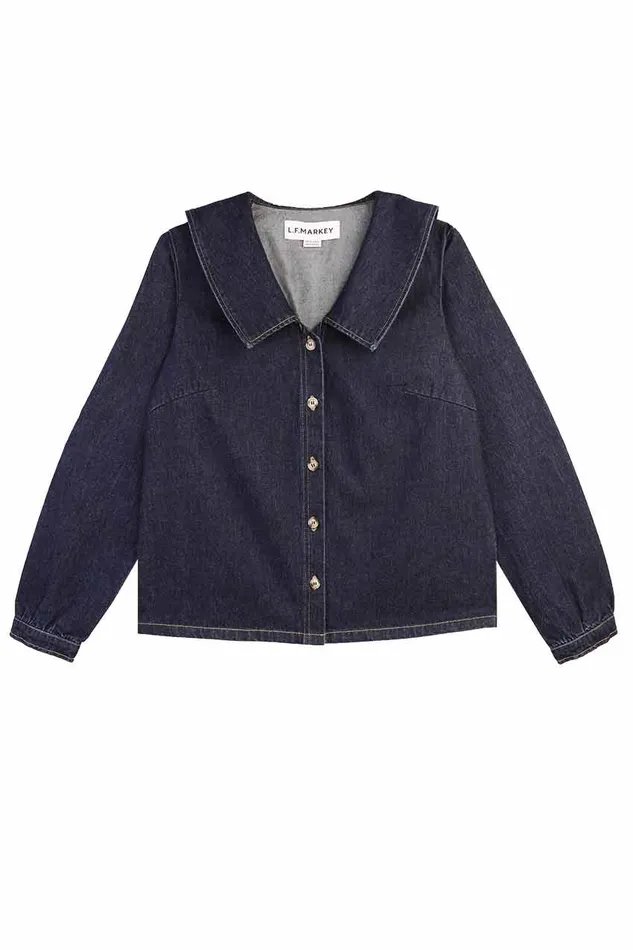 Albie Shirt Indigo Womens LF Markey Tops