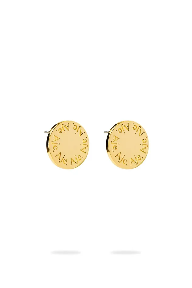 Alethia Logo Stud Gold Women Aje Jewelry