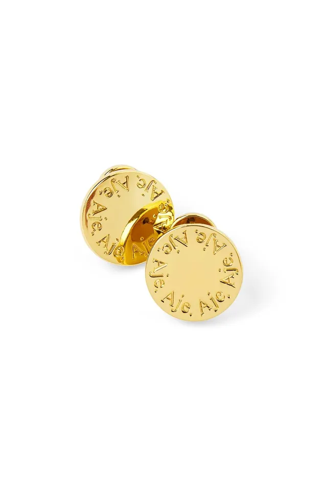 Alethia Logo Stud Gold Women Aje Jewelry