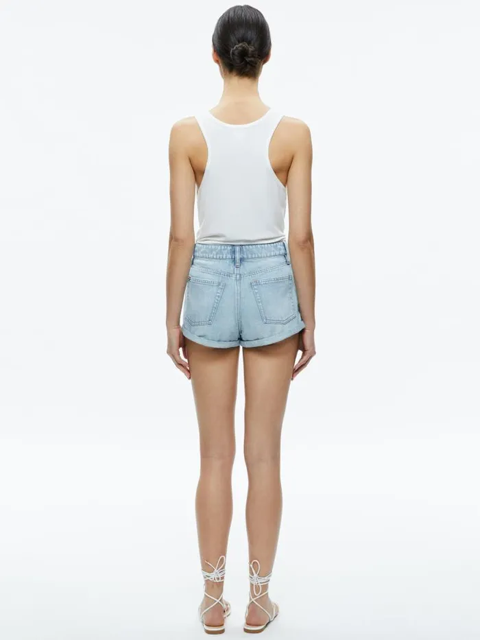 Alice Olivia AVRIL BOXY TANK Black Women Tops