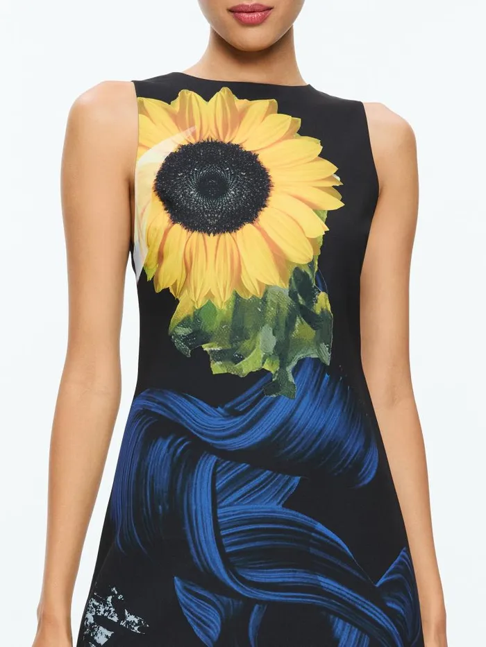 Alice Olivia CLYDE PRINTED SHIFT DRESS Azalea Floral Women Dresses