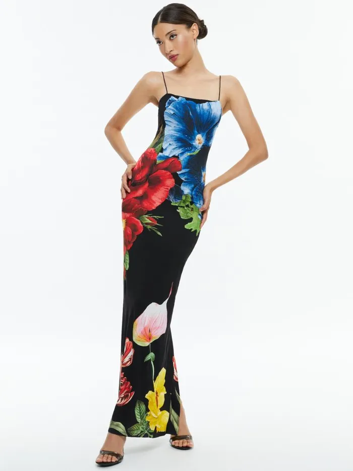 Alice Olivia FIFI MAXI DRESS Le Parisien Black Women Dresses