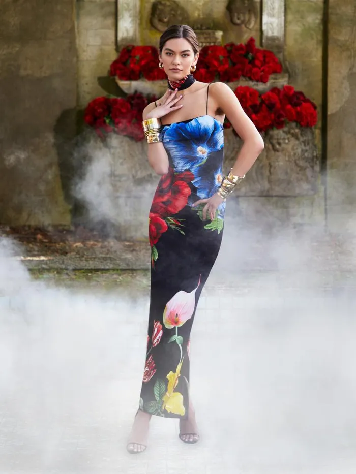 Alice Olivia FIFI MAXI DRESS Le Parisien Black Women Dresses