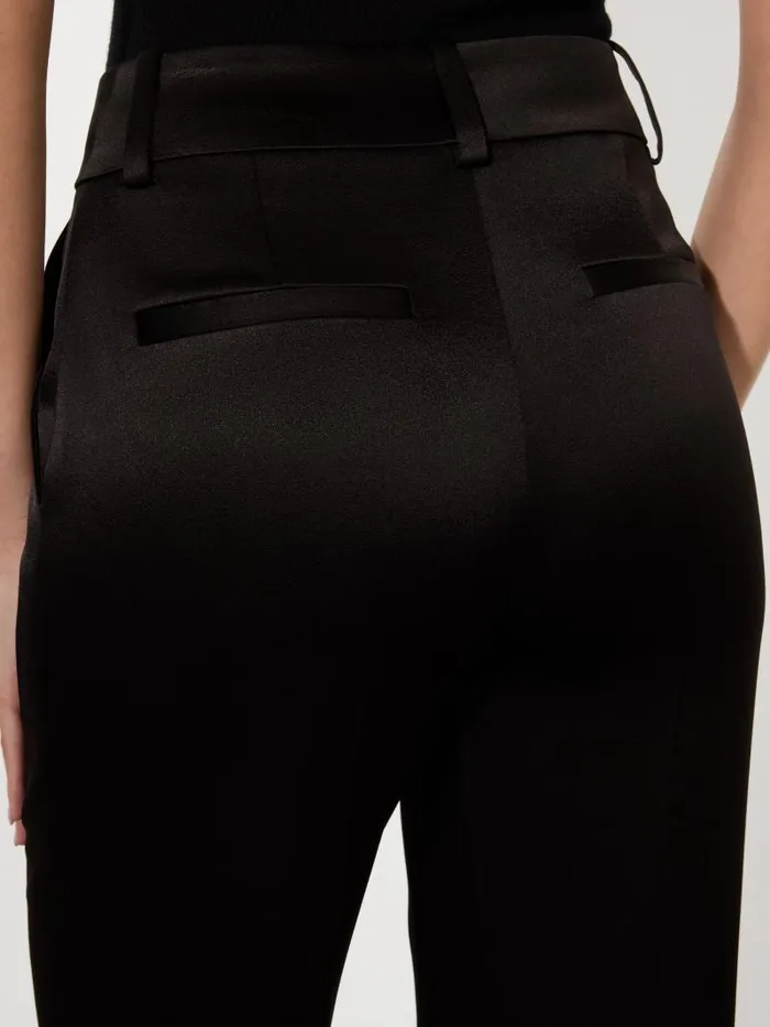 Alice Olivia KEATON HIGH RISE STRAIGHT TROUSER Black Women Pants