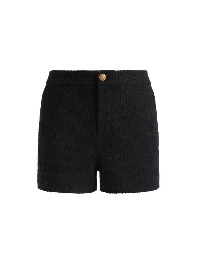 Alice Olivia KEN HIGH RISE TROUSER SHORT Black Women Shorts