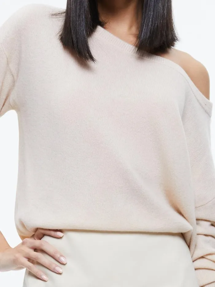Alice Olivia MARG CASHMERE SLOUCHY PULLOVER Avocado Women Sweaters