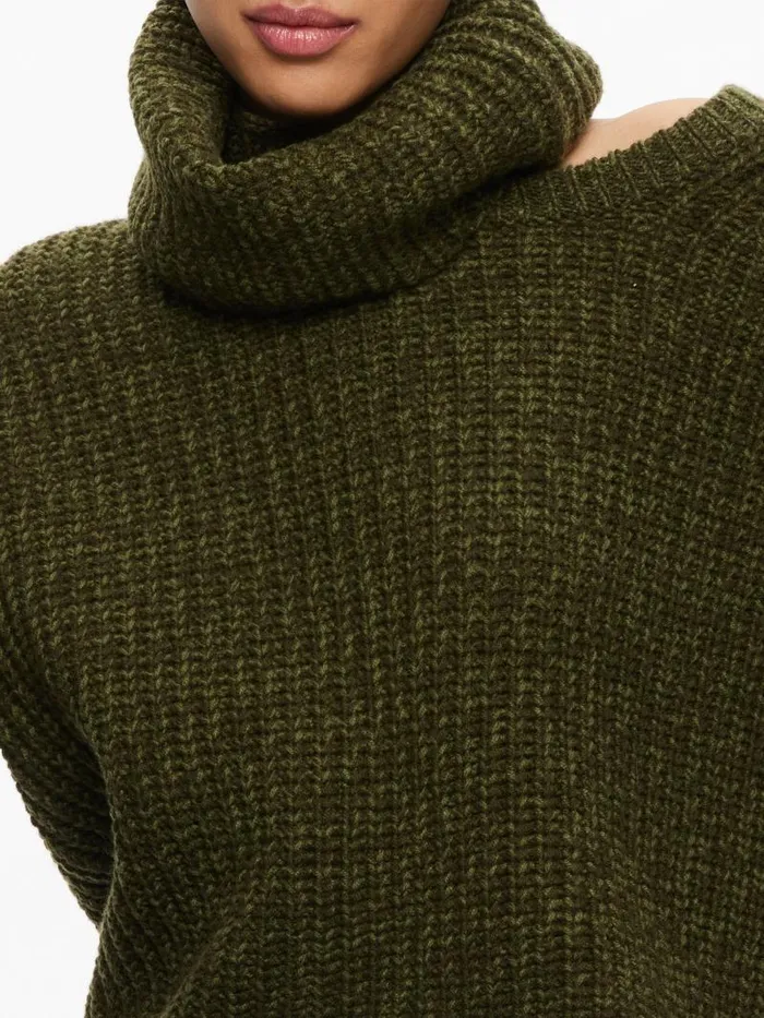 Alice Olivia VERE DETACHABLE TURTLENECK SWEATER Bordeaux Women Sweaters