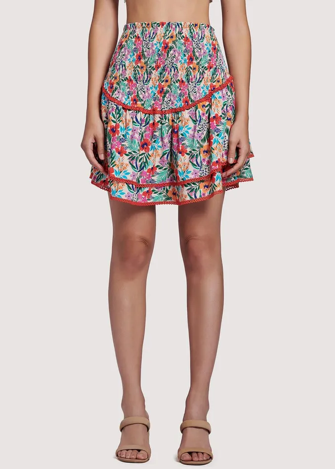 All Summer Long Mini Skirt Multifloral Women Lost Wander Skirts