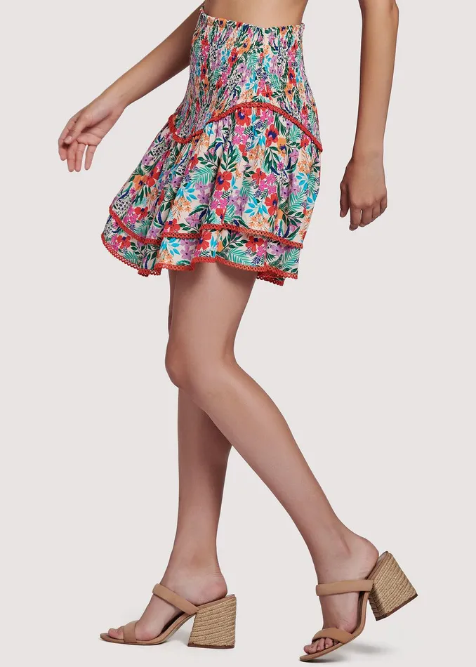 All Summer Long Mini Skirt Multifloral Women Lost Wander Skirts