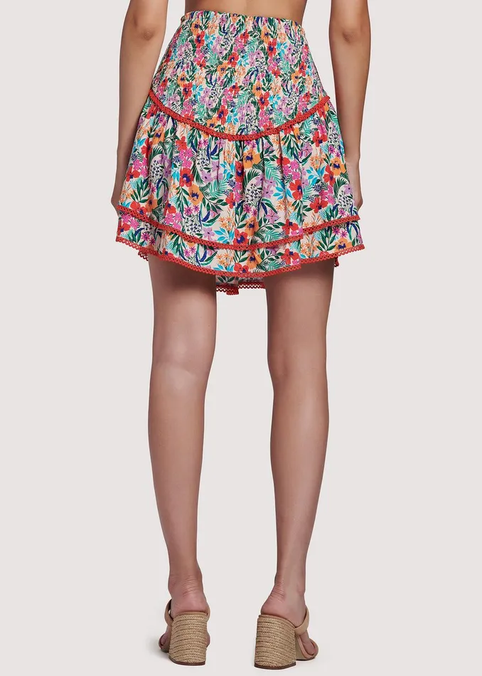 All Summer Long Mini Skirt Multifloral Women Lost Wander Skirts