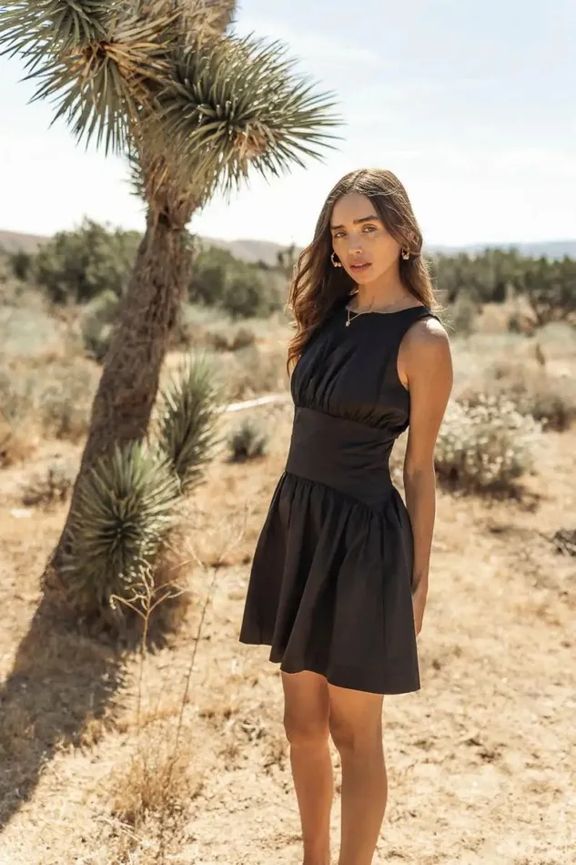 Anabella Mini Dress 8211 FINAL SALE Black Women Bohme Dresses