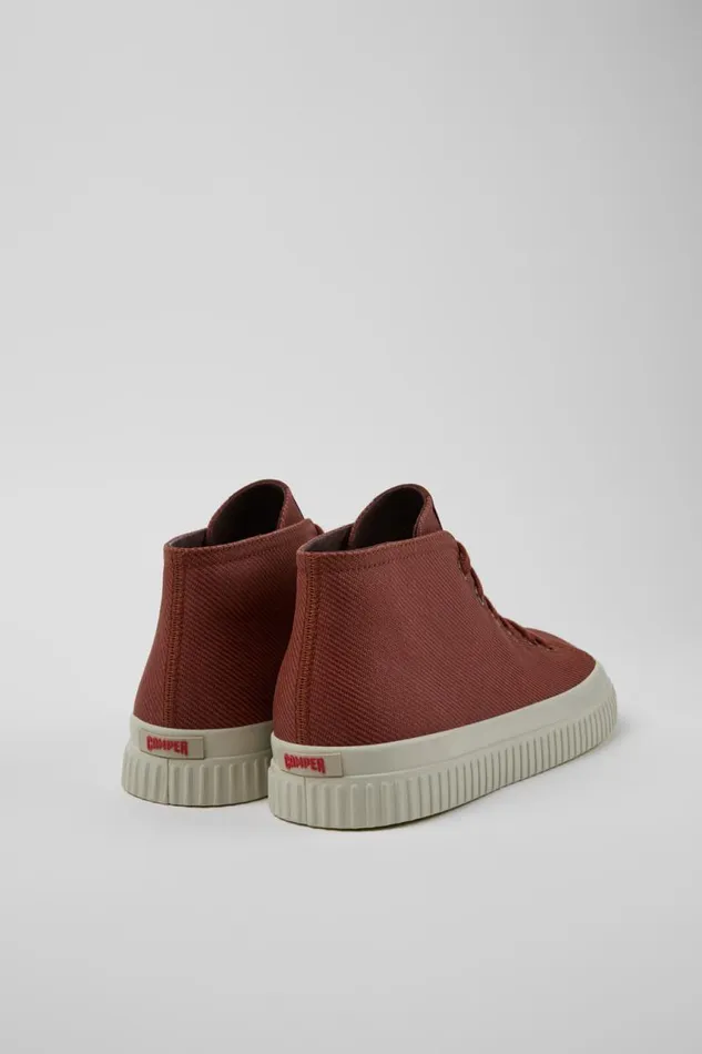 Ankle Boots Men Camper Peu Roda Red Recycled Cotton Sneakers
