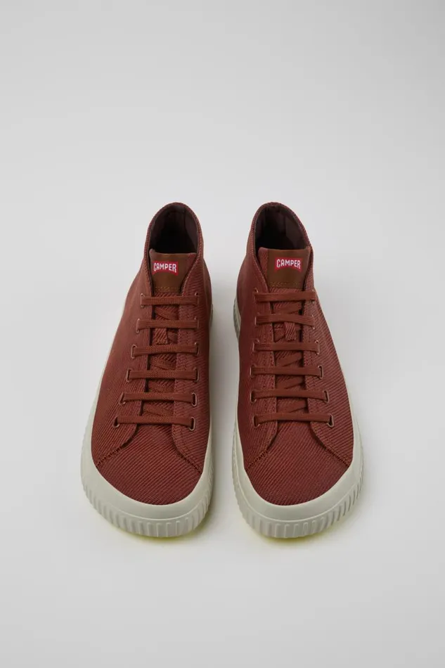 Ankle Boots Men Camper Peu Roda Red Recycled Cotton Sneakers
