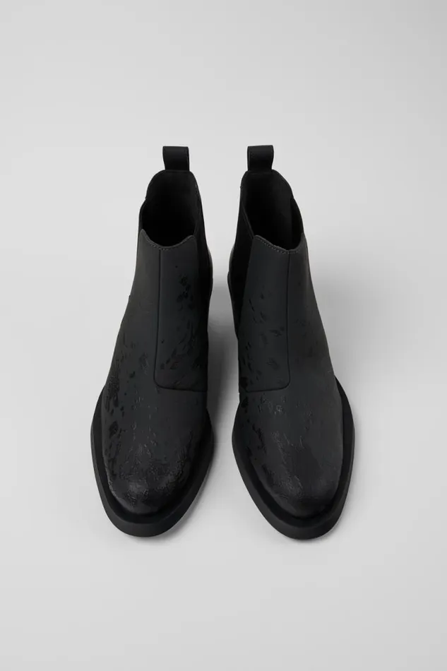 Ankle Boots Women Camper Bonnie Gray And Black Leather Ankle Boots Ankle Boots Women Camper Bonnie Gray And Black Leather Ankle Boots
