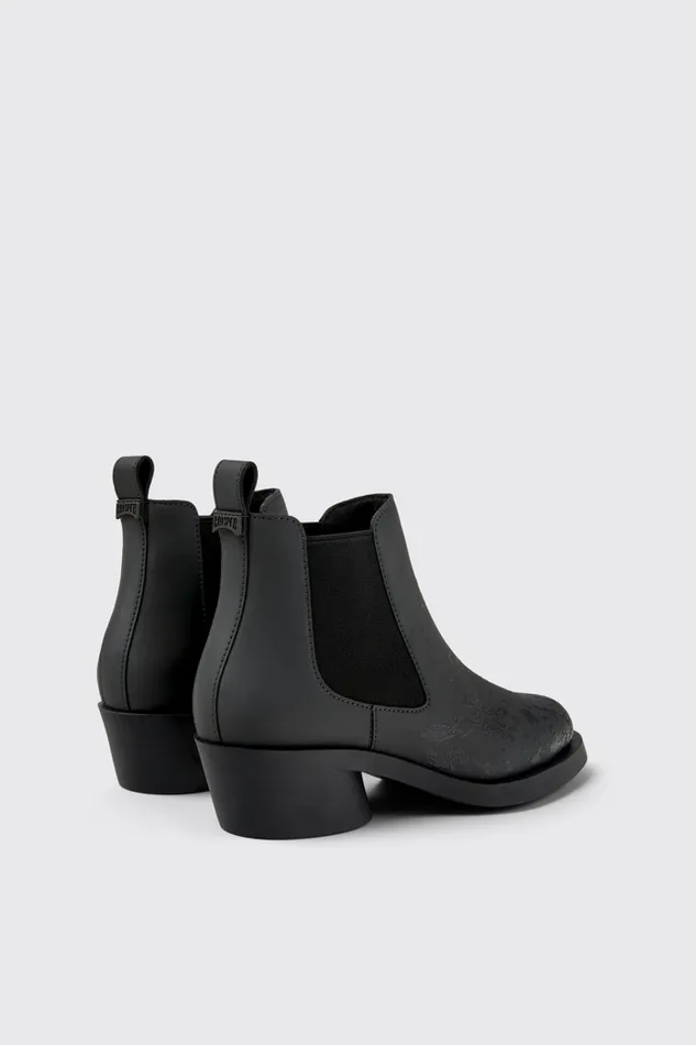 Ankle Boots Women Camper Bonnie Gray And Black Leather Ankle Boots Ankle Boots Women Camper Bonnie Gray And Black Leather Ankle Boots