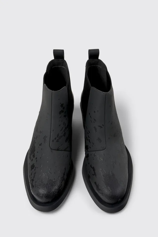 Ankle Boots Women Camper Bonnie Gray And Black Leather Ankle Boots Ankle Boots Women Camper Bonnie Gray And Black Leather Ankle Boots
