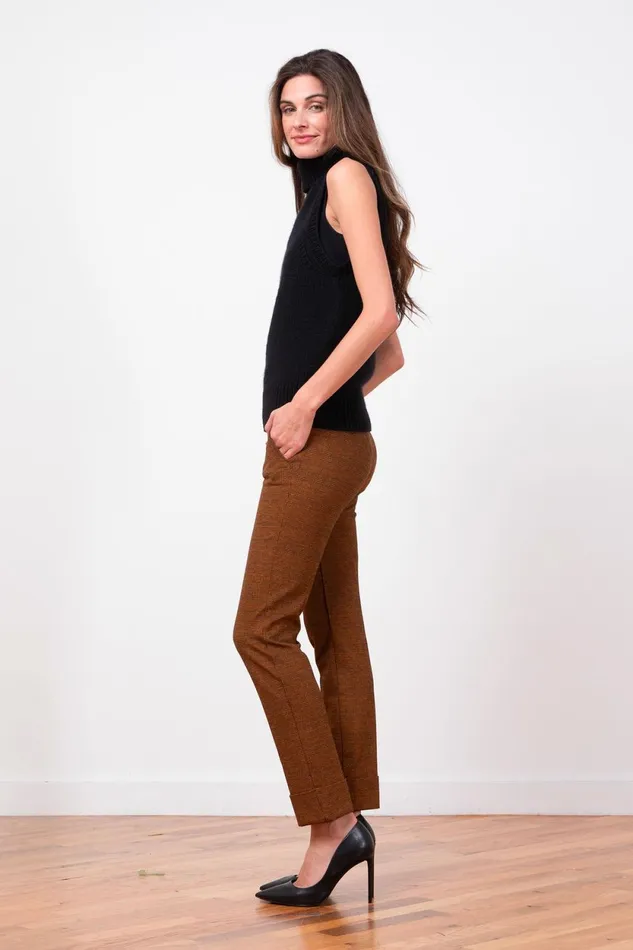 Avenue Montaigne BEN Grid Plaid Women Pants