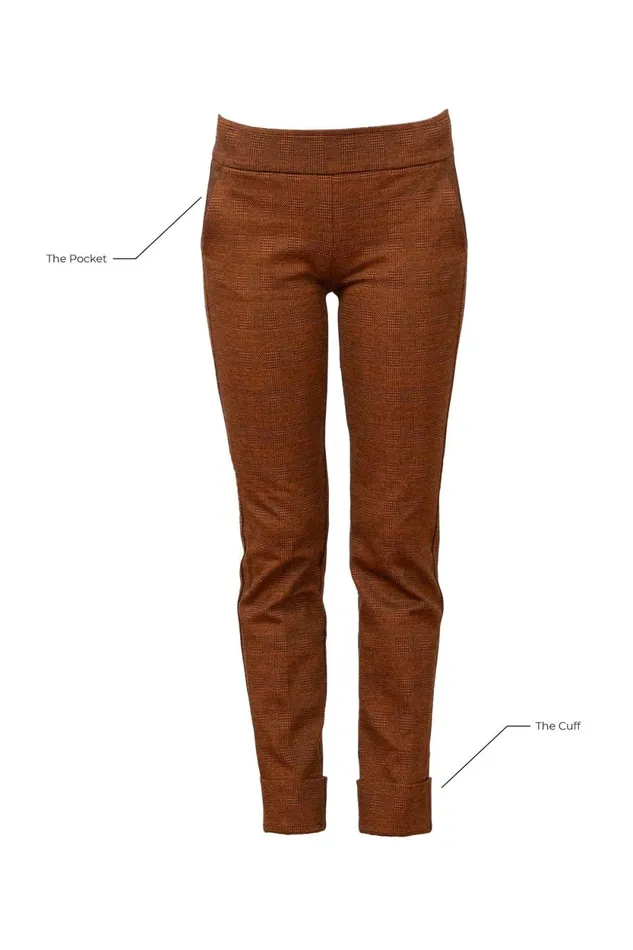 Avenue Montaigne BEN Grid Plaid Women Pants