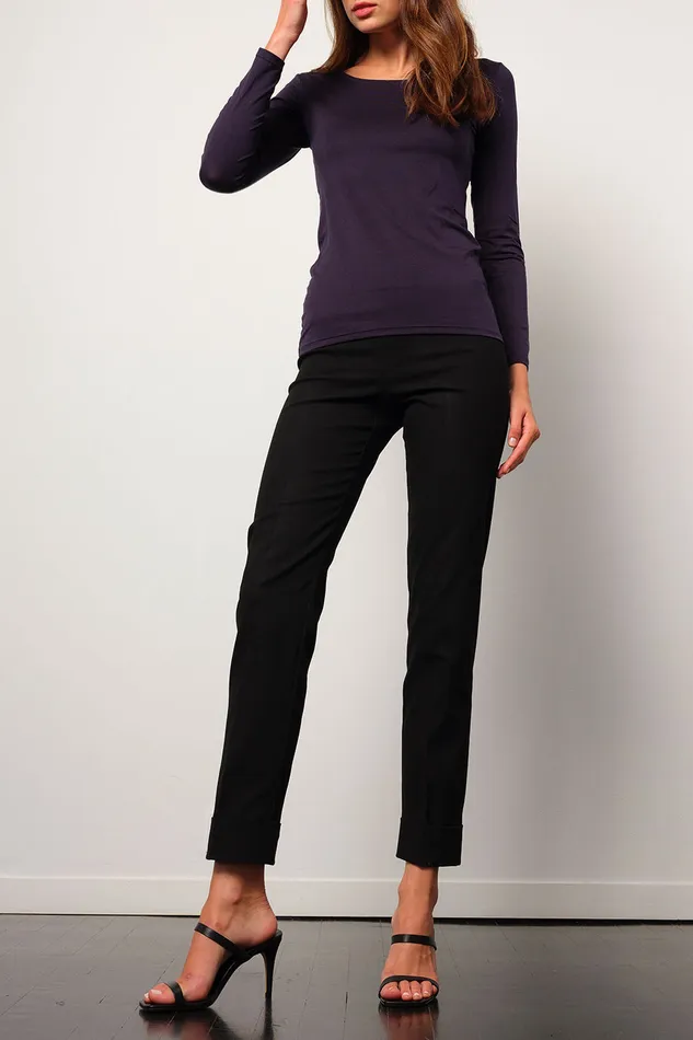 Avenue Montaigne FRANCO Flannel Black Women Pants Avenue Montaigne FRANCO Flannel Black Women Pants