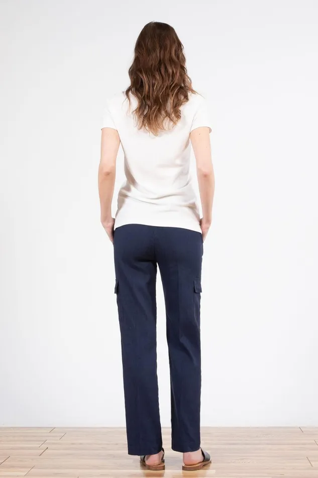 Avenue Montaigne KOOL Linen Navy Women Pants Avenue Montaigne KOOL Linen Navy Women Pants