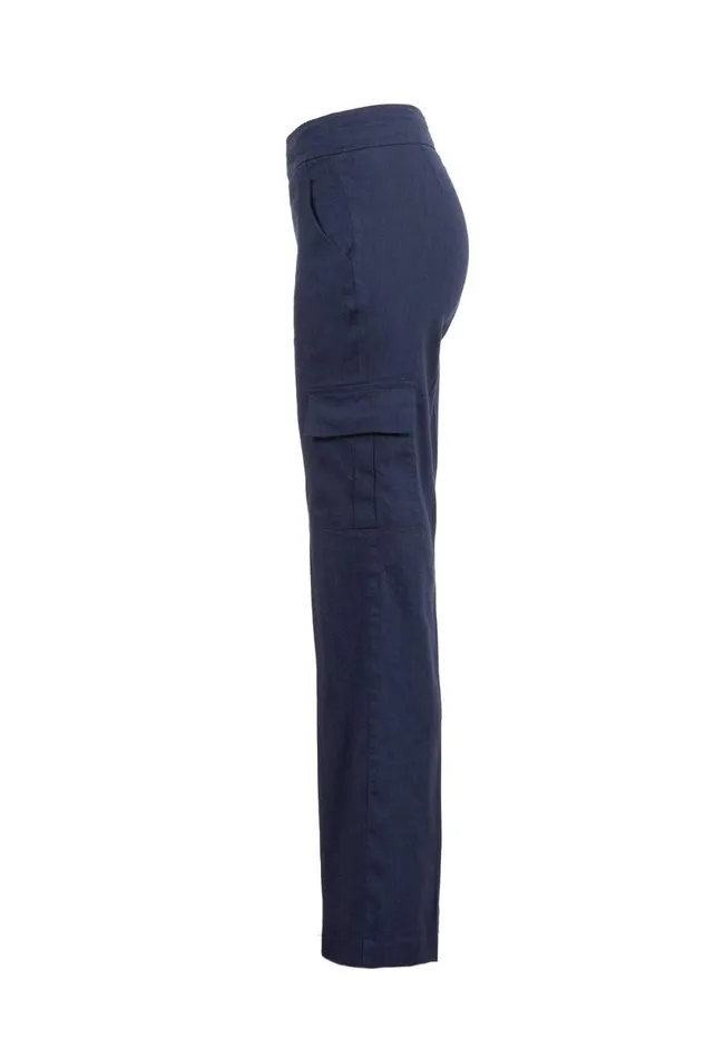 Avenue Montaigne KOOL Linen Navy Women Pants Avenue Montaigne KOOL Linen Navy Women Pants