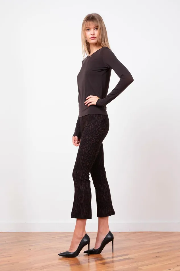 Avenue Montaigne LEO Abstract Brown Women Pants