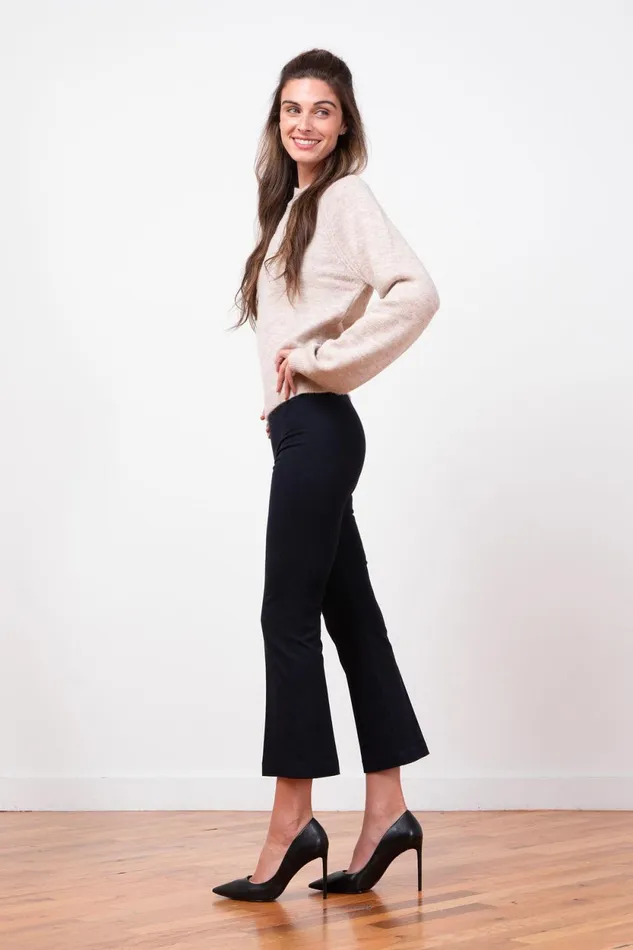 Avenue Montaigne LEO Flannel Navy Women Pants