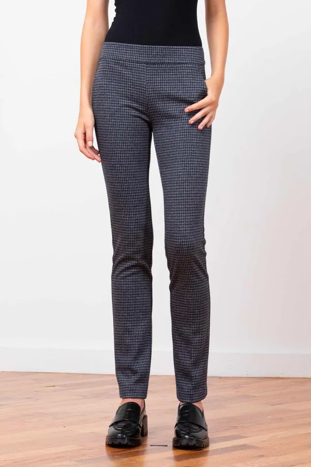 Avenue Montaigne LOUIS Houndstooth Navy Women Pants Avenue Montaigne LOUIS Houndstooth Navy Women Pants